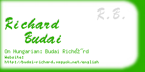 richard budai business card